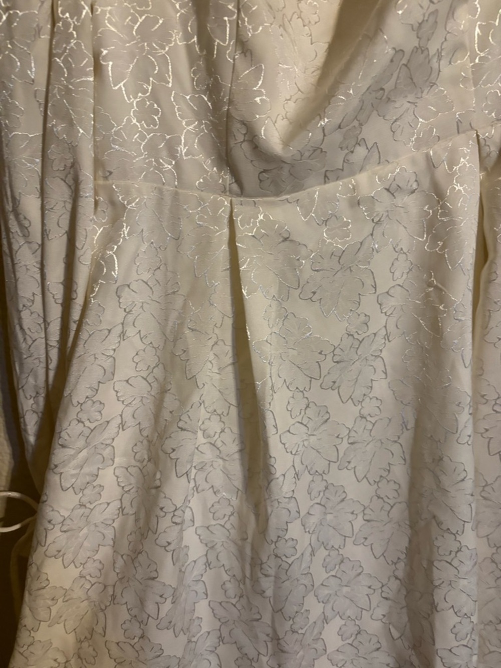 Lulus Elegant Adoration Cream Floral Jacquard Long Sleeve Mini Dress - Picture 9 of 12
